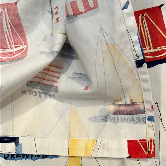 Nautical sailboat Americana boating shower curtain cotton - Picture 6 of 9